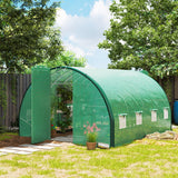 Galvanised Steel Frame Garden Greenhouse 400cm Length - Velmora