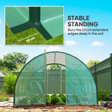 Galvanised Steel Frame Garden Greenhouse 400cm Length - Velmora