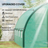 Galvanised Steel Frame Garden Greenhouse 400cm Length - Velmora