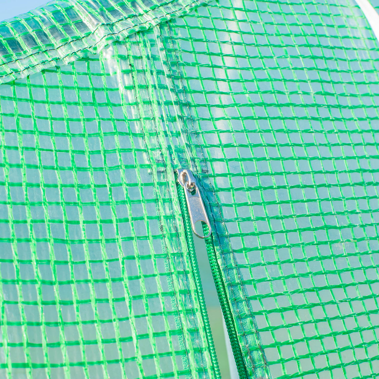 Galvanised Steel Frame Garden Greenhouse 595cm Length With 8 Mesh Windows - Velmora