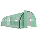Galvanised Steel Frame Garden Greenhouse 600cm Length - Velmora