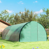 Galvanised Steel Frame Garden Greenhouse 600cm Length - Velmora