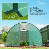 Galvanised Steel Frame Garden Greenhouse 600cm Length - Velmora
