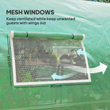 Galvanised Steel Frame Garden Greenhouse 600cm Length - Velmora