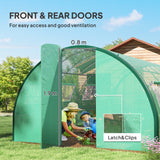 Galvanised Steel Frame Garden Greenhouse 600cm Length - Velmora