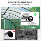 Galvanised Steel Frame Garden Greenhouse 600cm Length - Velmora