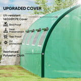 Galvanised Steel Frame Garden Greenhouse 600cm Length - Velmora