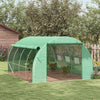 Galvanised Steel Frame Garden Polytunnel Greenhouse With 8 Windows - Velmora
