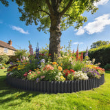 Galvanised Steel Garden Edging Border 650cm Wide - Velmora