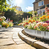 Galvanised Steel Garden Edging Border 650cm Wide - Velmora