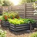 Galvanised Steel Outdoor Garden Planter Box 100cm Wide in Set Of 2 - Velmora