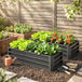 Galvanised Steel Outdoor Garden Planter Box 110cm Wide in Set Of 2 - Velmora