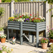Galvanised Steel Outdoor Garden Planter Box 120cm Wide - Velmora