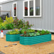 Galvanised Steel Outdoor Garden Planter Box 150cm Wide in Set Of 2 - Velmora