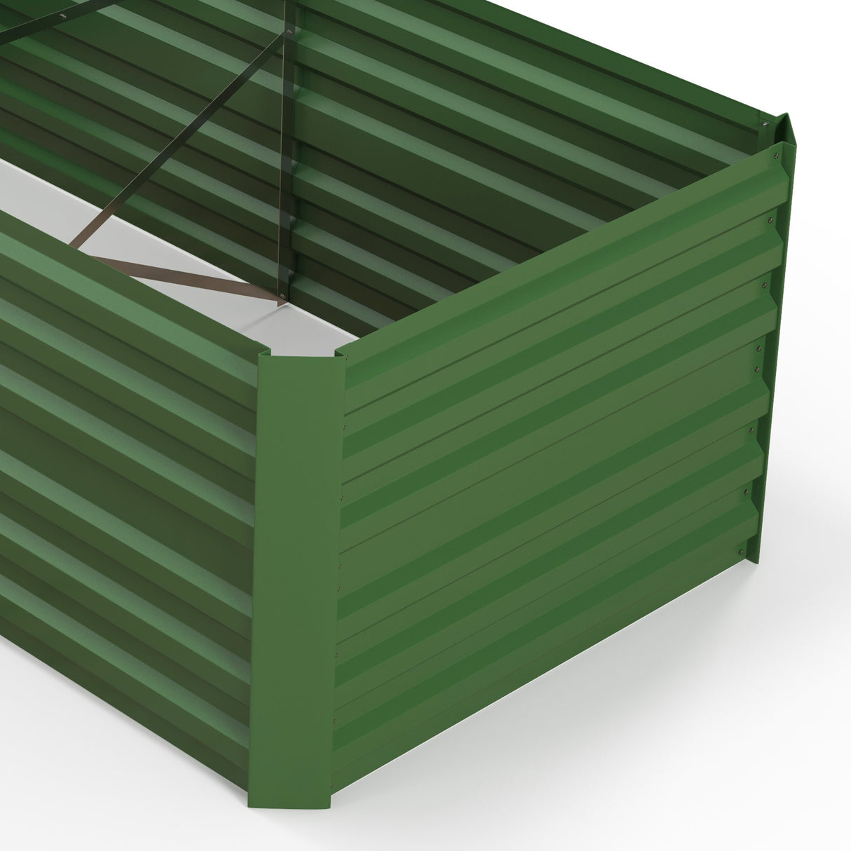 Galvanised Steel Outdoor Garden Planter Box 180cm Wide in Set Of 2 - Velmora