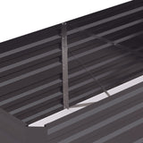 Galvanised Steel Outdoor Garden Planter Box 180cm Wide in Set Of 2 - Velmora