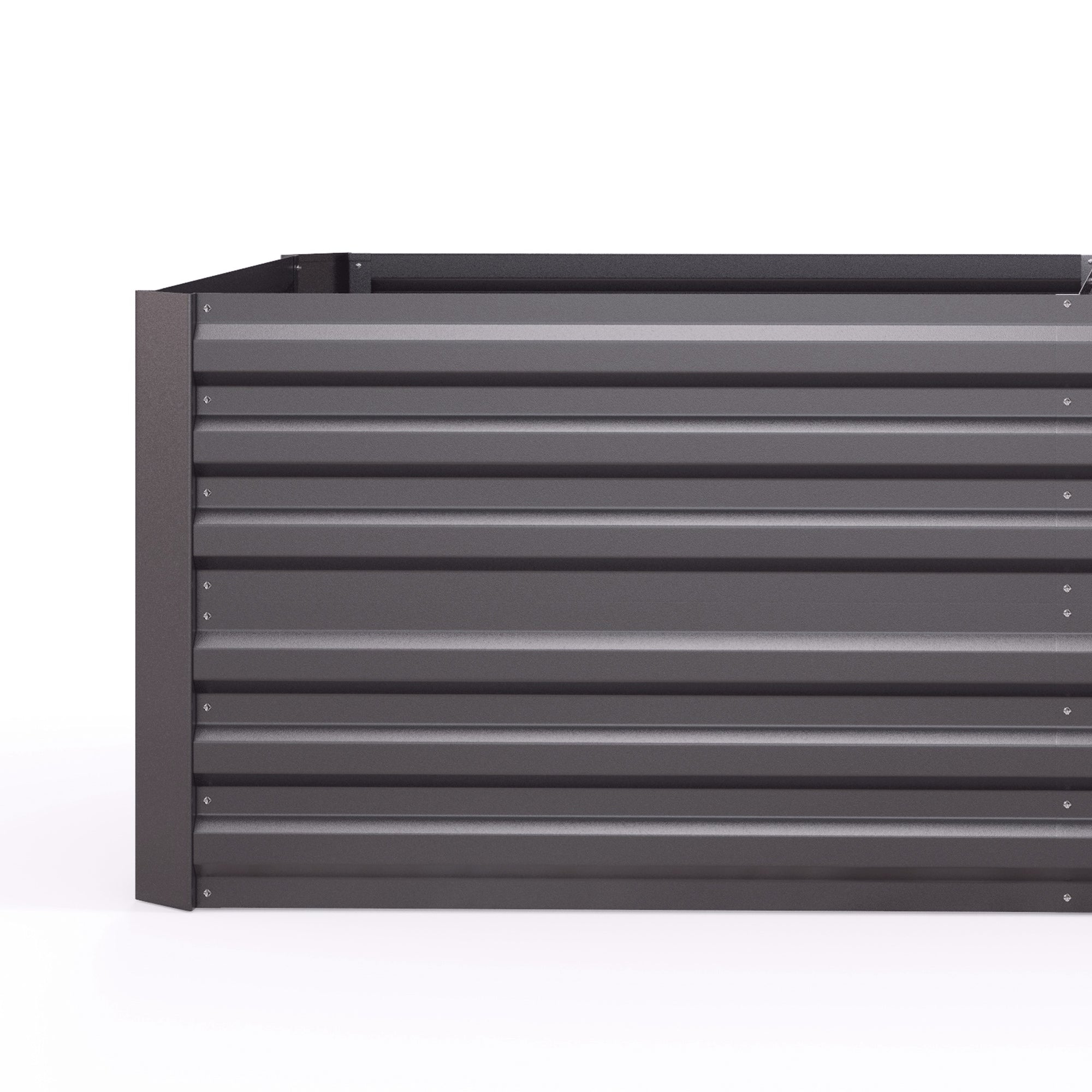 Galvanised Steel Outdoor Garden Planter Box 180cm Wide in Set Of 2 - Velmora