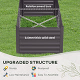 Galvanised Steel Outdoor Garden Planter Box 180cm Wide in Set Of 2 - Velmora