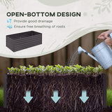 Galvanised Steel Outdoor Garden Planter Box 180cm Wide in Set Of 2 - Velmora
