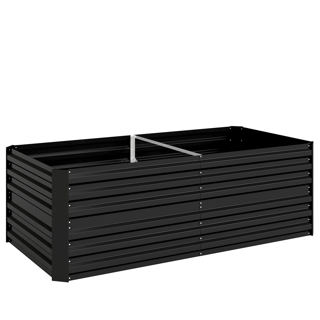 Galvanised Steel Outdoor Garden Planter Box 180cm Wide - Velmora