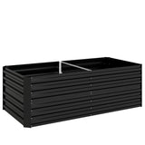 Galvanised Steel Outdoor Garden Planter Box 180cm Wide - Velmora