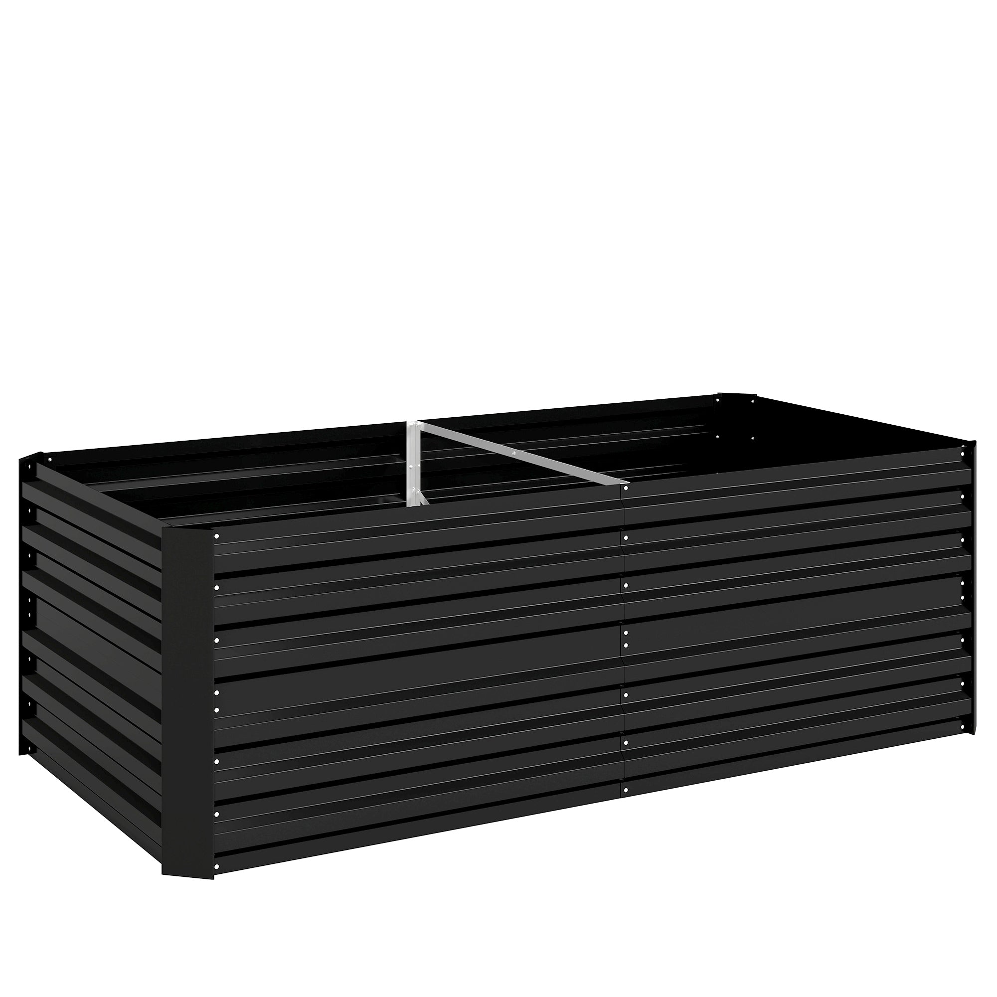 Galvanised Steel Outdoor Garden Planter Box 180cm Wide - Velmora