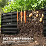 Galvanised Steel Outdoor Garden Planter Box 180cm Wide - Velmora
