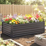 Galvanised Steel Outdoor Garden Planter Box 180cm Wide - Velmora