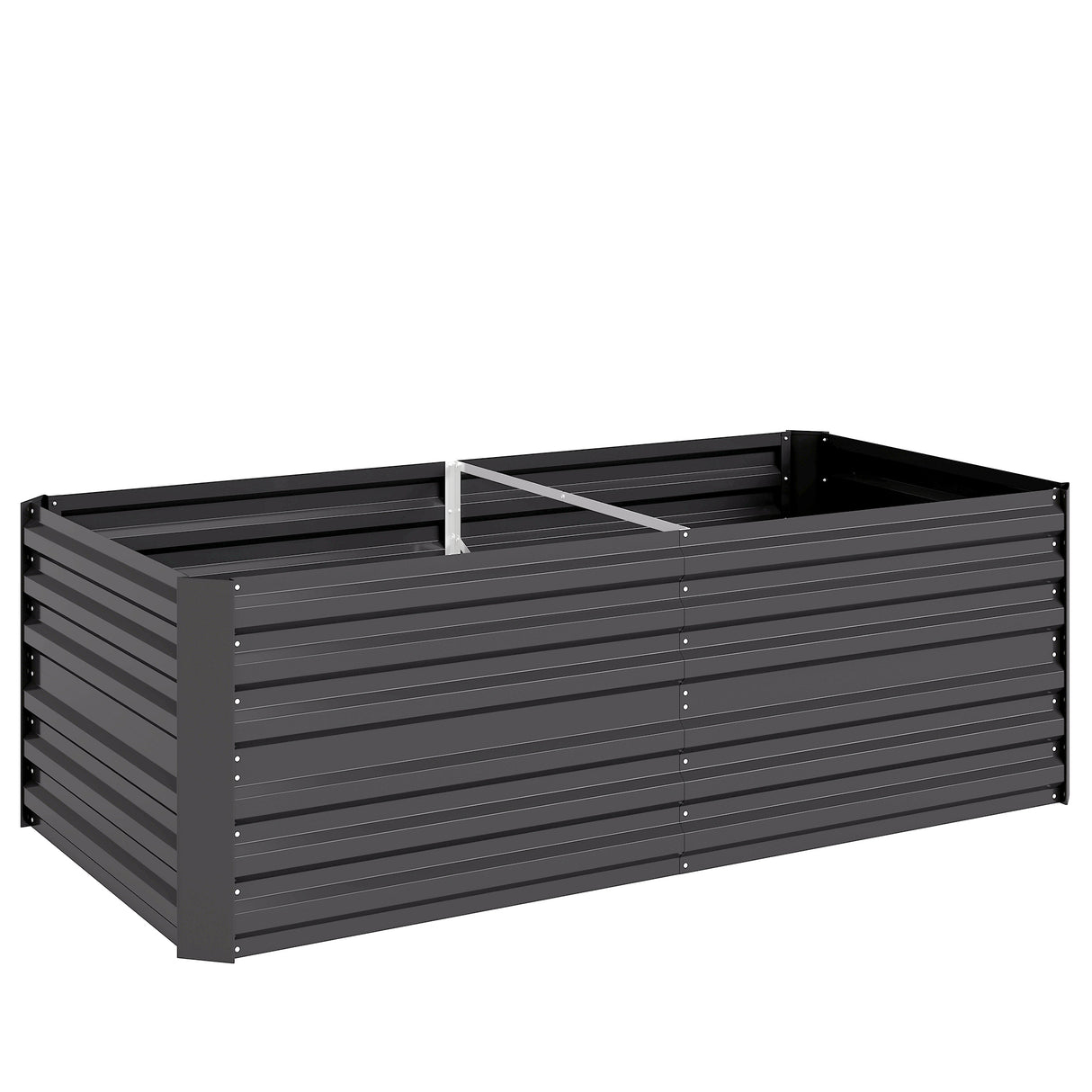 Galvanised Steel Outdoor Garden Planter Box 180cm Wide - Velmora