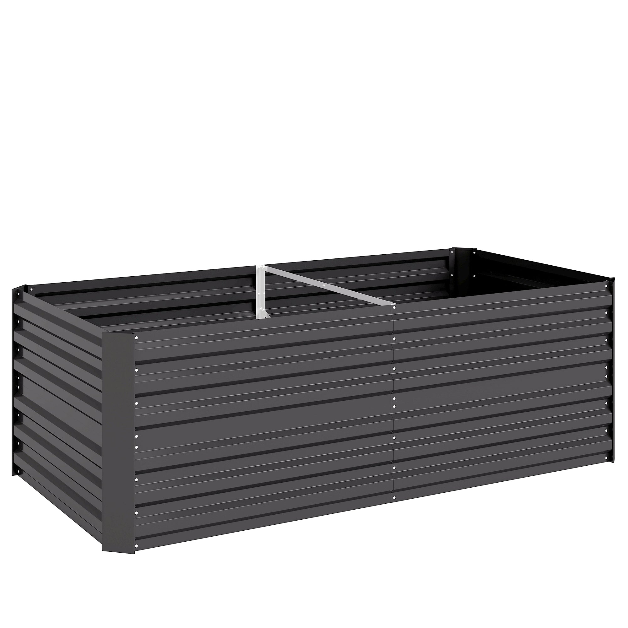 Galvanised Steel Outdoor Garden Planter Box 180cm Wide - Velmora