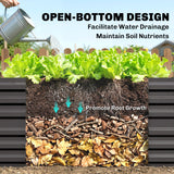 Galvanised Steel Outdoor Garden Planter Box 180cm Wide - Velmora