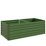 Galvanised Steel Outdoor Garden Planter Box 180cm Wide - Velmora