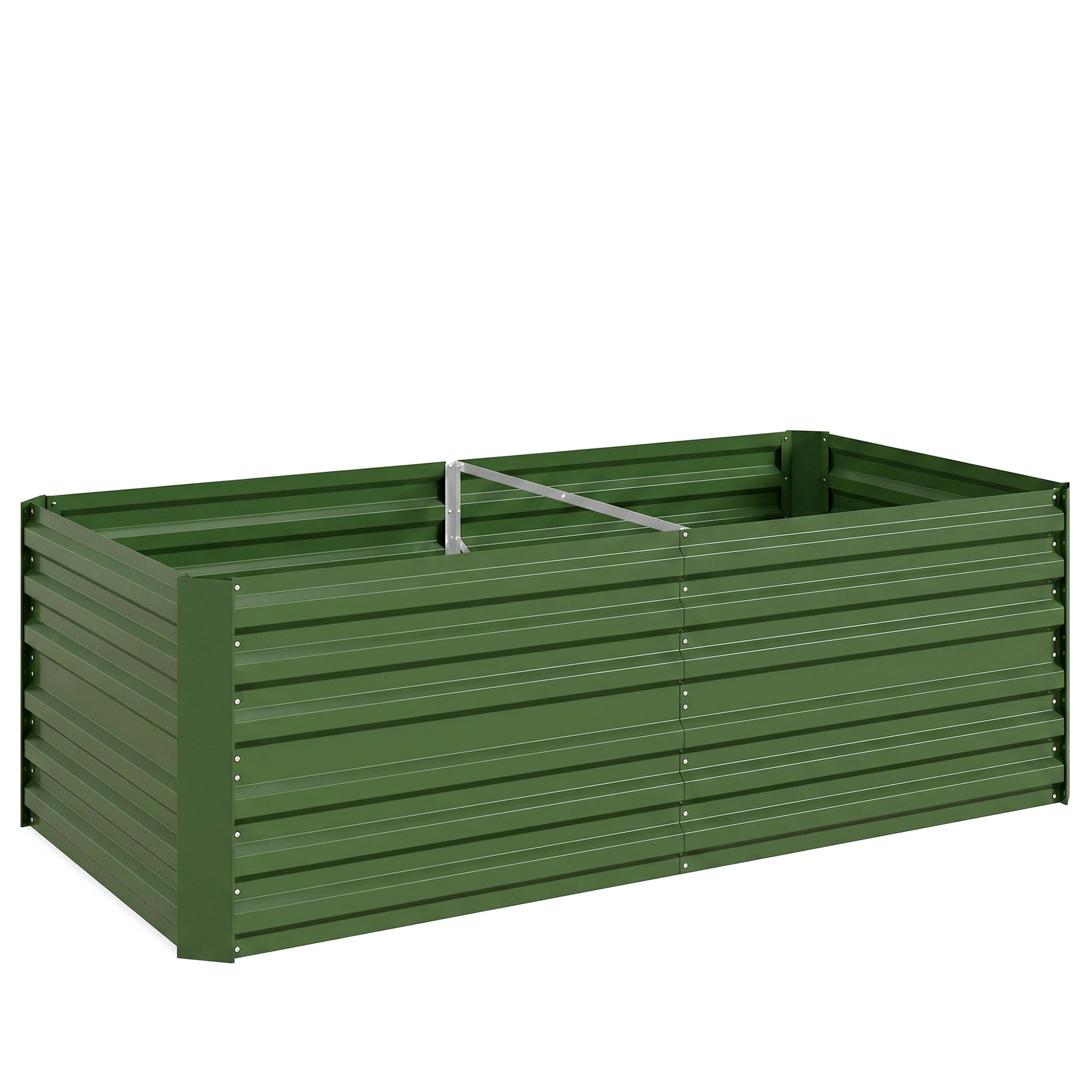 Galvanised Steel Outdoor Garden Planter Box 180cm Wide - Velmora