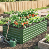 Galvanised Steel Outdoor Garden Planter Box 180cm Wide - Velmora