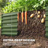 Galvanised Steel Outdoor Garden Planter Box 180cm Wide - Velmora