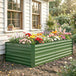 Galvanised Steel Outdoor Garden Planter Box 180cm Wide - Velmora