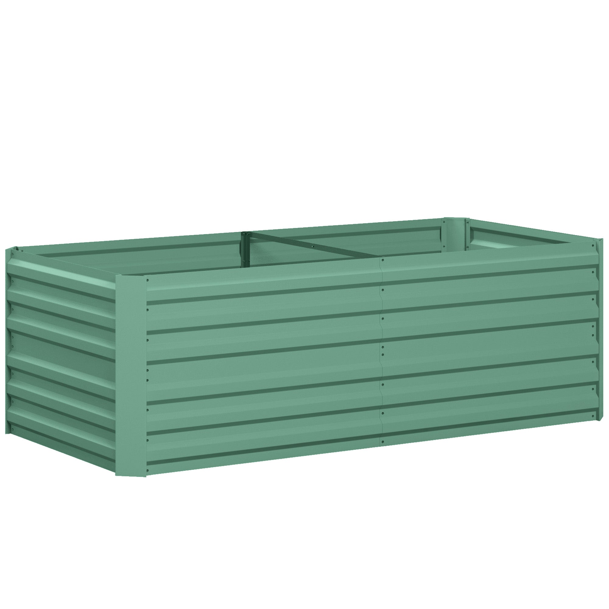 Galvanised Steel Outdoor Garden Planter Box 180cm Wide - Velmora