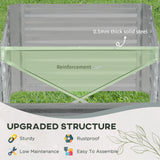 Galvanised Steel Outdoor Garden Planter Box 180cm Wide - Velmora