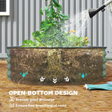 Galvanised Steel Outdoor Garden Planter Box 181cm Wide in Set Of 2 - Velmora