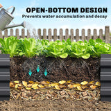 Galvanised Steel Outdoor Garden Planter Box 240cm Wide - Velmora