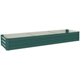 Galvanised Steel Outdoor Garden Planter Box 240cm Wide - Velmora