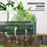 Galvanised Steel Outdoor Garden Planter Box 240cm Wide - Velmora