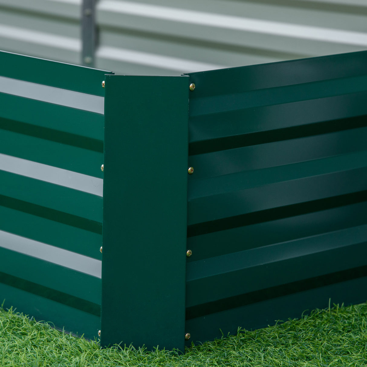 Galvanised Steel Outdoor Garden Planter Box 241cm Wide - Velmora