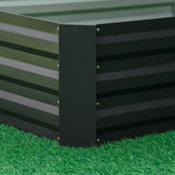 Galvanised Steel Outdoor Garden Planter Box 241cm Wide - Velmora
