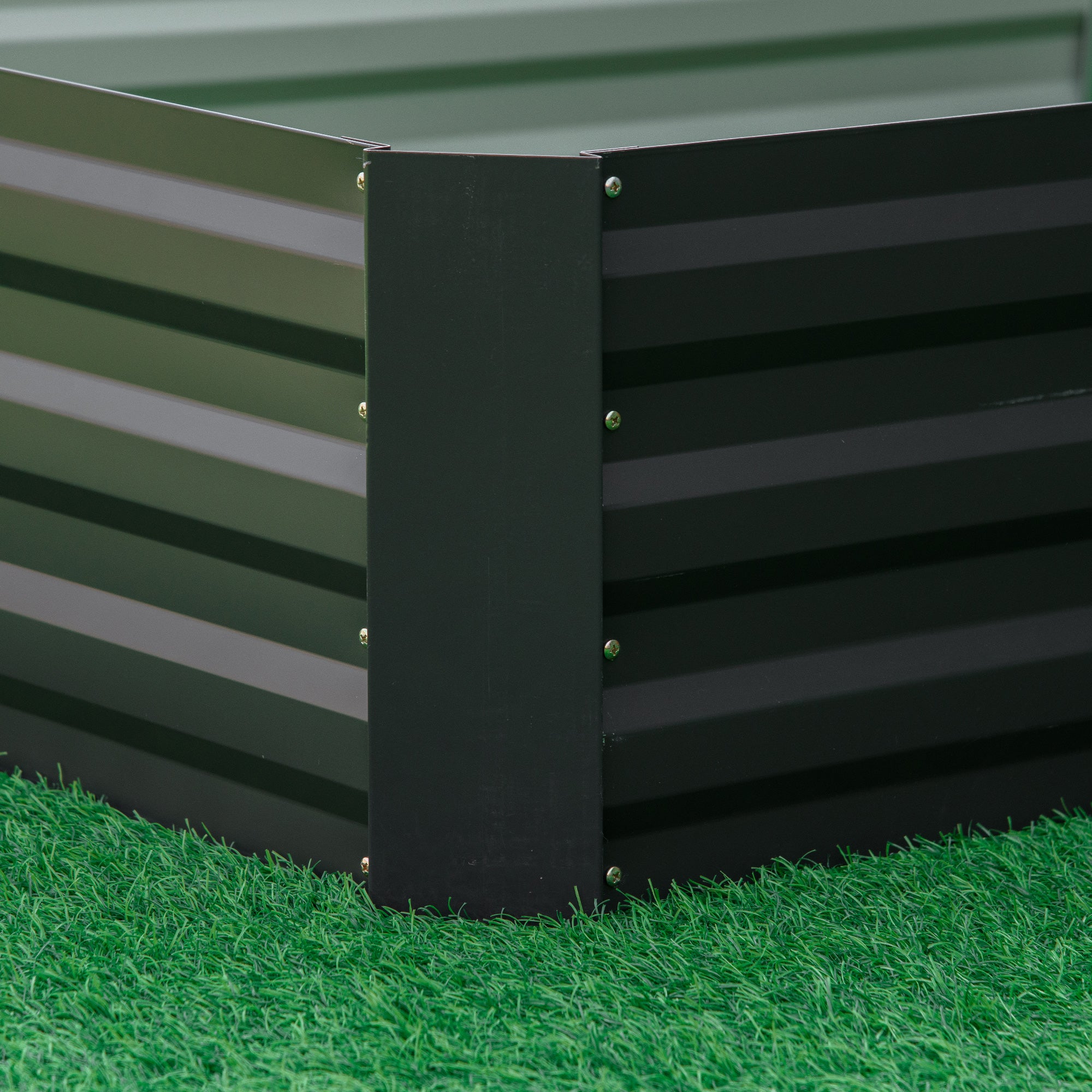 Galvanised Steel Outdoor Garden Planter Box 241cm Wide - Velmora
