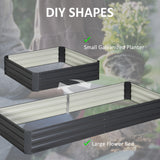 Galvanised Steel Outdoor Garden Planter Box 241cm Wide - Velmora