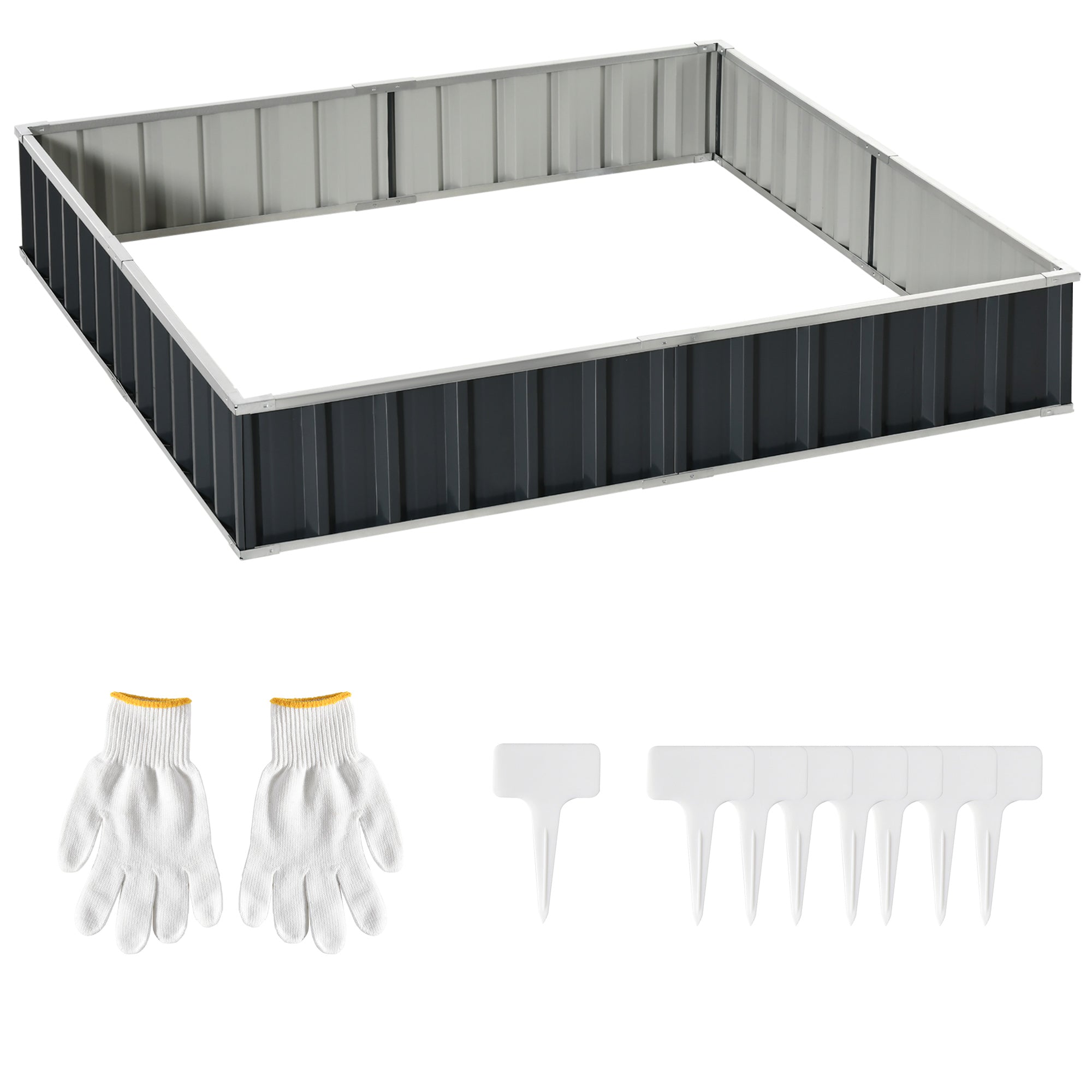Galvanised Steel Outdoor Garden Planter Box 258cm Wide - Velmora