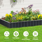 Galvanised Steel Outdoor Garden Planter Box 258cm Wide - Velmora