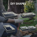 Galvanised Steel Outdoor Garden Planter Box 258cm Wide - Velmora