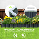 Galvanised Steel Outdoor Garden Planter Box 258cm Wide - Velmora